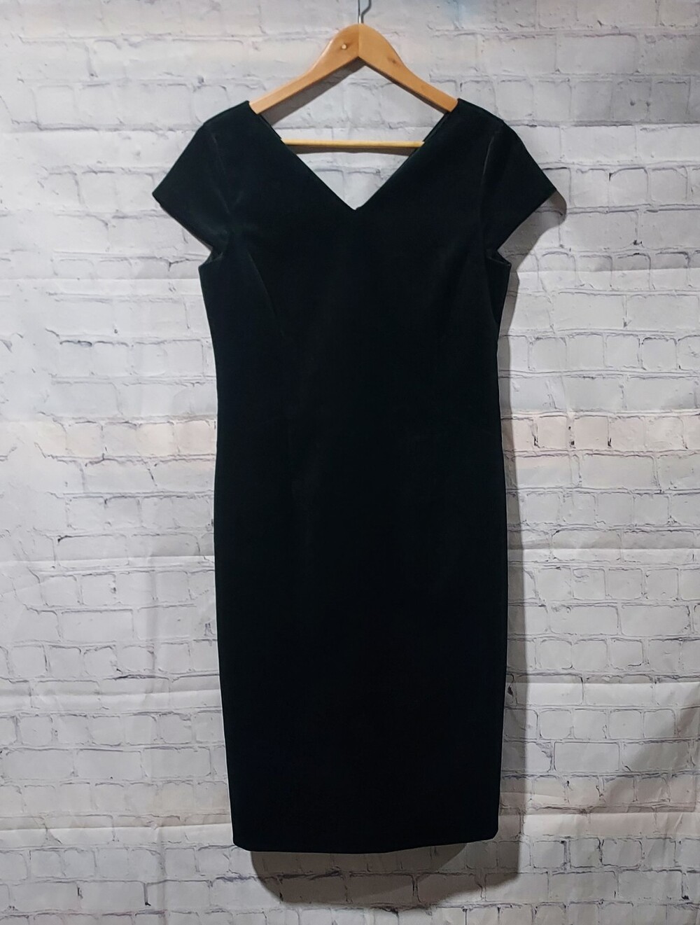Brooks Brothers 10 Velvet Dress Paisley Embossed Rich Dark Green Cap Sleeve